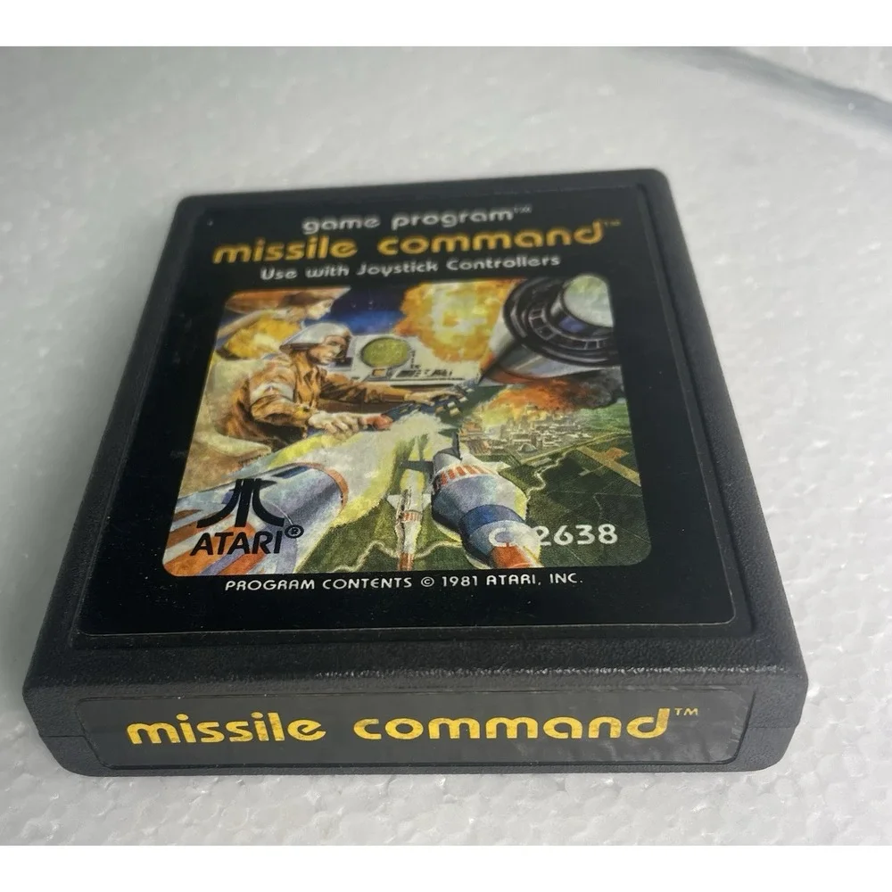 ATARI 2600 Game Program MISSILE COMMAND Game Cartridge CX2638 Tested 1981